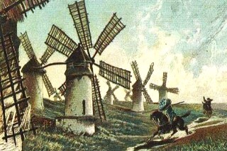 Don Quijote Ataca A Los Molinos De Viento